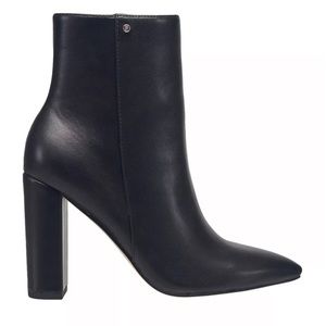 French Connection Black Heeled Leather Boot Size 6